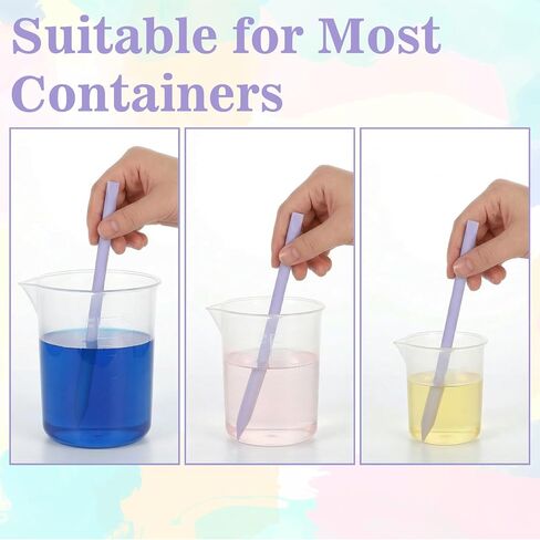 6PCS Silicone Stir Sticks for Resin, Reusable Resin Stir Sticks for Paint, Arts, Crafts, Facial Masks 6 Colors Mixing Stick Silicone Stick in Kuwait