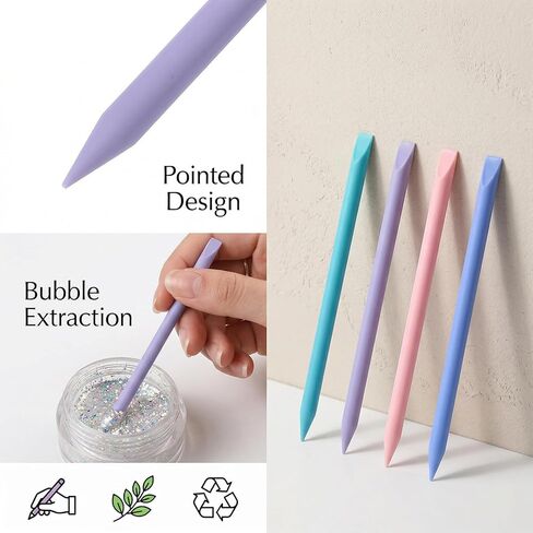 6PCS Silicone Stir Sticks for Resin, Reusable Resin Stir Sticks for Paint, Arts, Crafts, Facial Masks 6 Colors Mixing Stick Silicone Stick in Kuwait