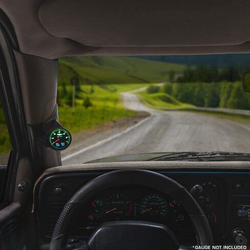 جراب قياس عمود واحد أسود GlowShift متوافق مع دودج رام كومينز 2500 3500 1994-1997 - بلاستيك ABS - مثبت (1) 2-3/8 بوصة (60 مم) مقياس على عمود A للشاحنة in Kuwait