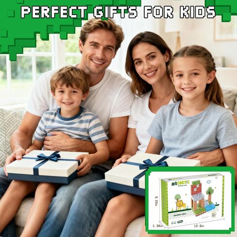 Magnetic Blocks 103PCS 1 inch Magnetic Building Blocks, Magnet Tiles Stacking Cubes Toy for Kids Build Forest World Set, STEM Game Toys for Boys Girls Age 3 4 5 6 7 8 Year Old Christmas Birthday Gifts in Kuwait