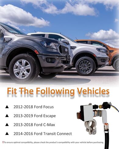 AV6N10C679GB مستشعر تيار بطارية السيارة لفورد 2012-2018 Focus 2013-2019 Escape 2013-2018 C-Max 2014-2016 Transit Connect استبدال AV6N10C679BF AV6Z-10C679-B F1FZ-10C679-E in Kuwait