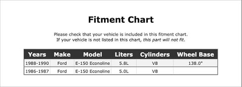 مجموعة شماعات مضخة الوقود متوافقة مع Ford E-150 Econoline 138.0 "قاعدة العجلات 1990 1989 1988 1987 1986 P-4603046 in Kuwait