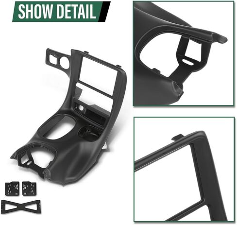 طقم إطار LQI مزدوج Din Radio Center Dash Bezel متوافق مع Chevy Corvette C5 1997-2004 10407815 من ألياف الكربون باللون الأسود in Saudi Arabia