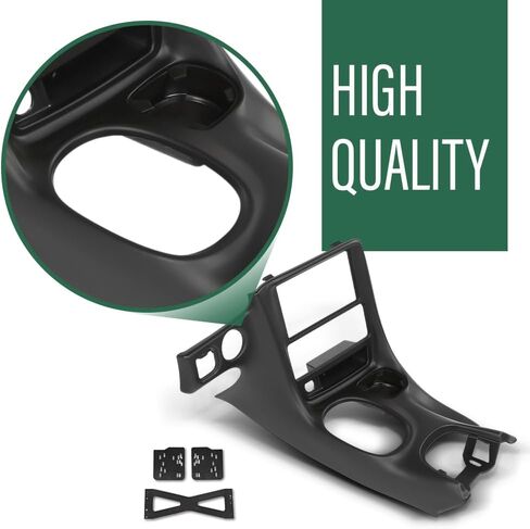 طقم إطار LQI مزدوج Din Radio Center Dash Bezel متوافق مع Chevy Corvette C5 1997-2004 10407815 من ألياف الكربون باللون الأسود in Saudi Arabia