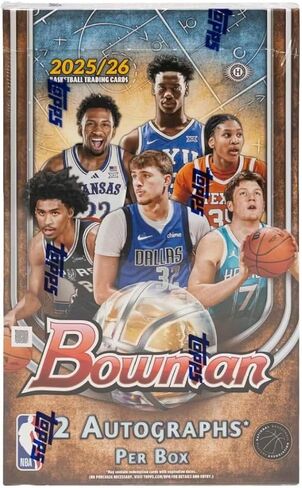 Bowman 2025-26 Basketball Hobby Box, 20 Packs, 200-Card Base Set, NBA Rookies and Prospects in Kuwait