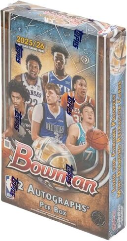 Bowman 2025-26 Basketball Hobby Box, 20 Packs, 200-Card Base Set, NBA Rookies and Prospects in Kuwait