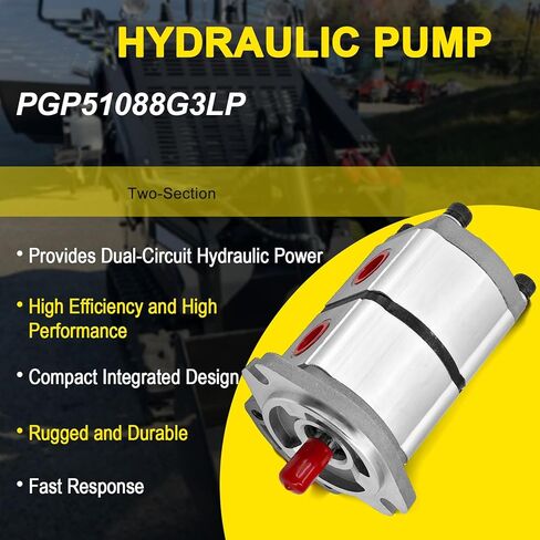 PGP51088G3LP مضخة هيدروليكية تعمل بقسمين، مضخة تروس هيدروليكية مناسبة للجرافة الانزلاقية KTT23 in Kuwait