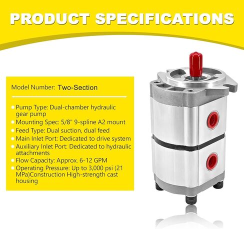 PGP51088G3LP مضخة هيدروليكية تعمل بقسمين، مضخة تروس هيدروليكية مناسبة للجرافة الانزلاقية KTT23 in Kuwait