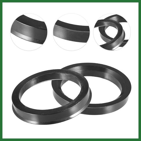 Motoforti 70.1mm to 57.1mm Universal Car Hub Centric Rings Black - Pack of 4 Long-Lasting in Kuwait