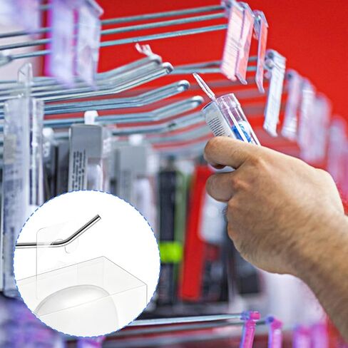 1500 قطعة من علامات التبويب المعلقة ذاتية اللصق، علامات تبويب بلاستيكية معلقة للبيع بالتجزئة، خطافات تعليق شفافة لعلامات التبويب لعروض البيع بالتجزئة في المتاجر التجارية in Kuwait