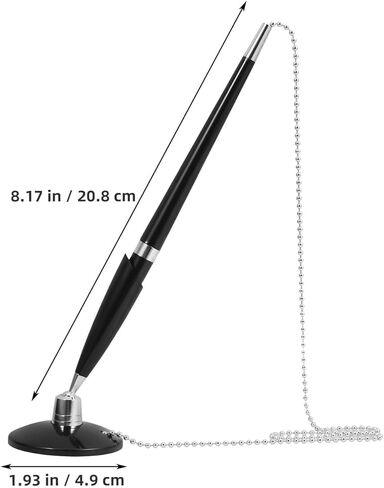 Desktop Signature Ballpoint Pen with Adhesive Base and Chain Wear-resistant Office Writing Pen for Counter Use for Reception Desks in Kuwait
