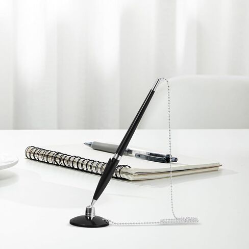 Desktop Signature Ballpoint Pen with Adhesive Base and Chain Wear-resistant Office Writing Pen for Counter Use for Reception Desks in Kuwait