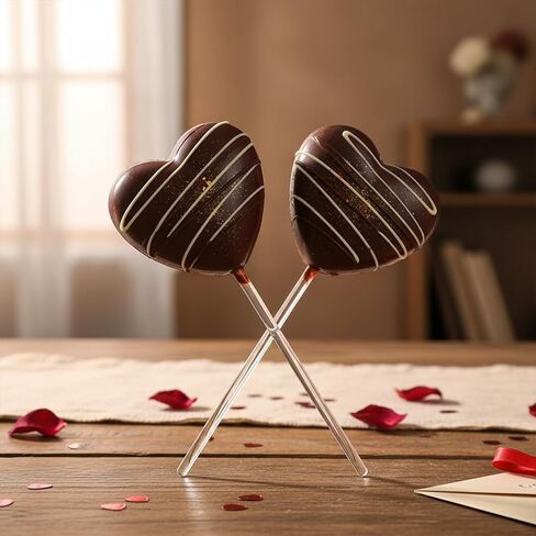 30 Pcs 8" Cake Topper Sticks 5mm Flat Clear Acrylic Sticks Plastic Cake Pop Stick for DIY Cupcake Chocolate Cookie Dessert Decorations in Kuwait