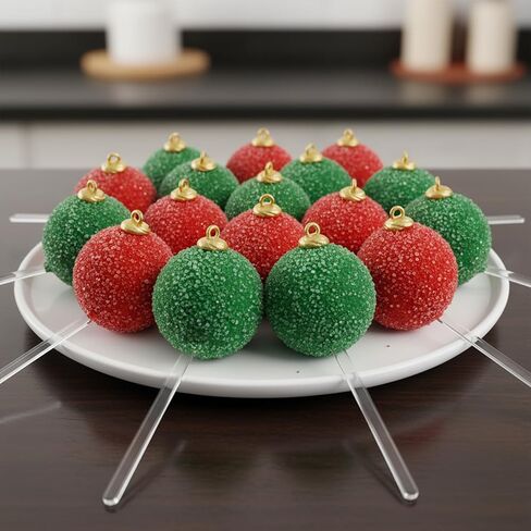 30 Pcs 8" Cake Topper Sticks 5mm Flat Clear Acrylic Sticks Plastic Cake Pop Stick for DIY Cupcake Chocolate Cookie Dessert Decorations in Kuwait