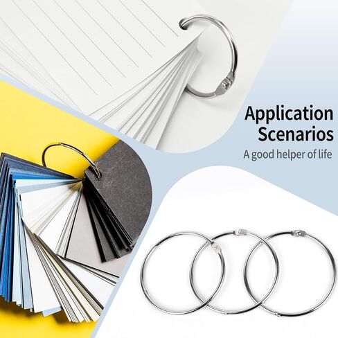 4 Inch 30 Pack Large Binder Rings,Loose Leaf Book Ring for Index Cards, Keychain, School, Home, Office, DIY Craft, Silver in Kuwait