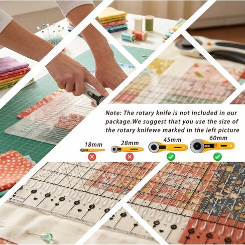 مسطرة خياطة اللحف المشقوقة مقاس XL 17-3/4 بوصة × 22 بوصة، مسطرة كبيرة جدًا من الأكريليك المقطوعة بالليزر ودقيقة وغير قابلة للانزلاق، مثالية لخياطة الذراع الطويلة، وقطع شريط النسيج الدقيق، والترقيع وقالب الصناعة in Kuwait