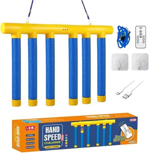لعبة Reflex Challenge Drop Sticks - لعبة تدريب على التنسيق بين اليد والعين ورد الفعل للأطفال والكبار، لعبة عصي الإمساك بتمارين الأعصاب in Kuwait