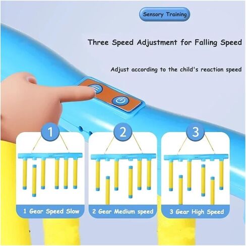 لعبة Reflex Challenge Drop Sticks - لعبة تدريب على التنسيق بين اليد والعين ورد الفعل للأطفال والكبار، لعبة عصي الإمساك بتمارين الأعصاب in Kuwait