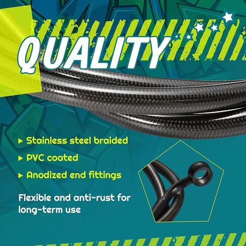 MoKitDora Cable Kit Hydraulic Clutch Upper Brake Lines Stainless Steel Braided Compatible with Harley Touring 2017-2020 Street FLHX Electra Road Glide King FLHT FLHR 16" Handlebar w/ABS, Chrome in Saudi Arabia