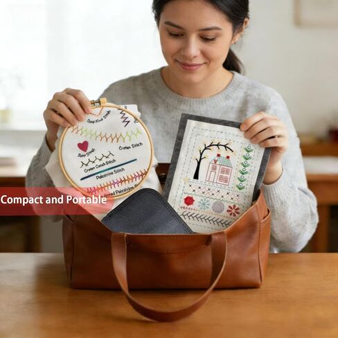 مجموعة تطريز مطورة للمبتدئين لعام 2026، مجموعة كتب غرز التطريز، كتاب تطريز للغرز ومجموعة الخياطة، مجموعة غرز متقاطعة قابلة للحمل لجميع السيناريوهات، حشوات سلة عيد الفصح للمراهقين الصغار in Kuwait