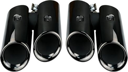 2PCS Exhaust Pipe Tail Throat Muffler Compatible with 2019-2025 Porsche Macan 2.0T,Stainless Steel Dual Exhaust Outlet Tail Throat Replacement Accessory in Kuwait