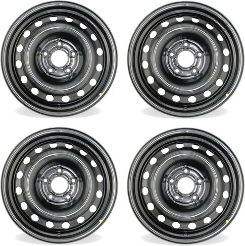 New Set of 16" 16x6.5 Inch Steel Wheel for 2013–2019 Nissan Sentra | OEM Design Replacement Rim | Black Finish | Direct Fit - OE Stock Specs | 62599 in Kuwait