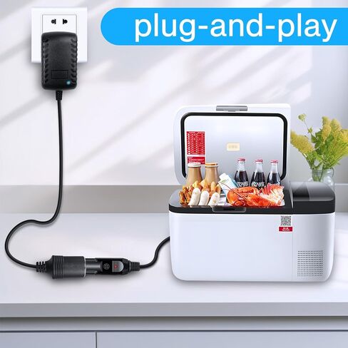 Herfair AC إلى DC محول 2A 24W ولاعة سجائر السيارة محول مقبس كابل الطاقة 110-240 فولت إلى 12 فولت تيار متردد/تيار مستمر لأجهزة السيارات للاستخدام المنزلي لمقبس الحائط (عبوة واحدة) in Kuwait