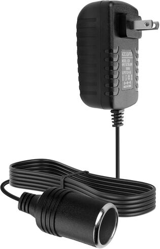 Herfair AC إلى DC محول 2A 24W ولاعة سجائر السيارة محول مقبس كابل الطاقة 110-240 فولت إلى 12 فولت تيار متردد/تيار مستمر لأجهزة السيارات للاستخدام المنزلي لمقبس الحائط (عبوة واحدة) in Kuwait