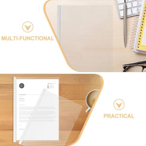 Zerodeko 10pcs B5 Slide Grip Binding Bars Cover Pull Rod Clips Paper Binder Clips for Office Report Document Filing in Kuwait