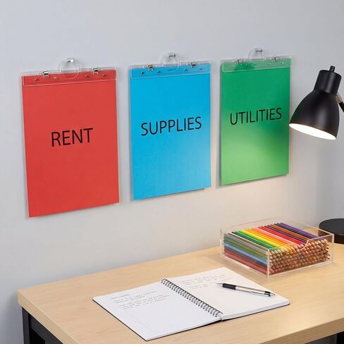 4 Pcs 7.9 Inch Large Magnetic Clips Heavy Duty Clear Plastic Binder Clips with Strong Magnet for Fridge Refrigerator Whiteboard Hanging Photo Poster Kitchen Office Home Organization in Kuwait