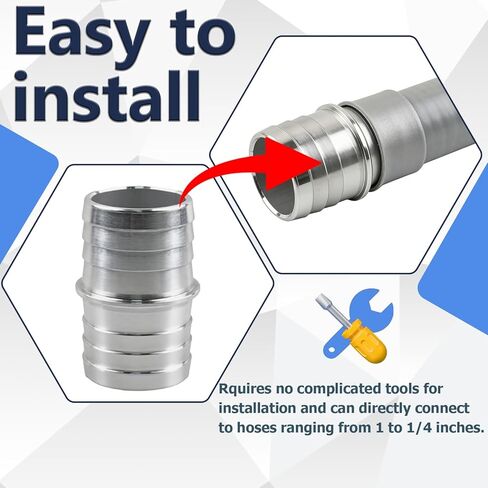AN627-20A 1-1/4 بوصة إلى 1-1/4 بوصة خرطوم موصل مشعاع يستخدم بشكل شائع لربط أو إصلاح خرطوم معزز الفرامل أو خرطوم المبرد أو خط التفريغ أو أي خراطيم أخرى معًا. in Kuwait
