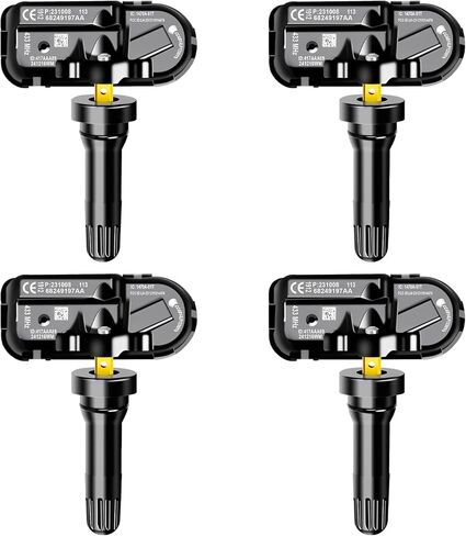 4Pcs TPMS Sensor, 434Mhz OE 68249197AA 68239720AA 68157568AA Pre-Programed Tire Pressure Monitoring System Compatible with Jeep for Cherokee for Dodge/Ram 1500 2500 3500 2014-2021 Set of 4 in Kuwait