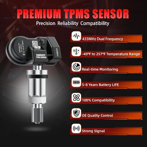 Pre-Programmed 433MHz TPMS Sensor for Chevrolet Malibu/Traverse (2016-2025), Blazer (2019-2025), GMC Acadia (2017-2023), Buick Envision, Cadillac XT5/XT6, Replace OE 13598773, 13540603, 4-Pack in Kuwait