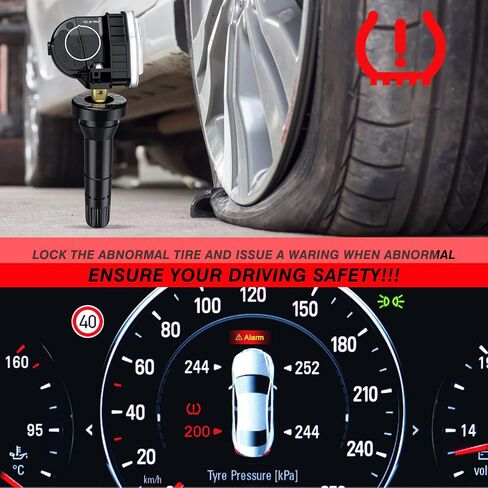 مستشعر TPMS 315 ميجا هرتز 4 حزم، مستشعر نظام مراقبة ضغط الإطارات المبرمج مسبقًا مناسب لفورد F150 F250 Edge Escape Explorer موستانج لينكولن MKX MKZ Nautilus، استبدل FR3Z1A189A F2GZ1A189A in Kuwait