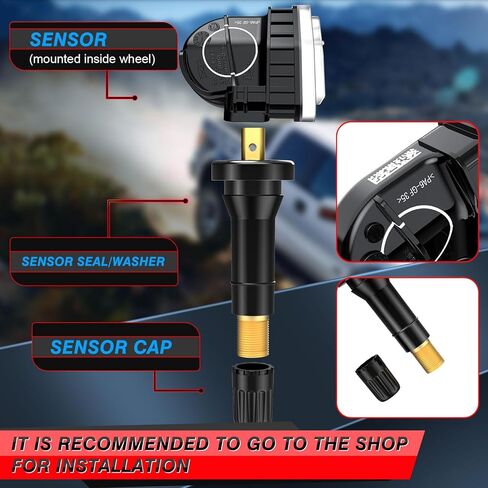 مستشعر TPMS 315 ميجا هرتز 4 حزم، مستشعر نظام مراقبة ضغط الإطارات المبرمج مسبقًا مناسب لفورد F150 F250 Edge Escape Explorer موستانج لينكولن MKX MKZ Nautilus، استبدل FR3Z1A189A F2GZ1A189A in Kuwait