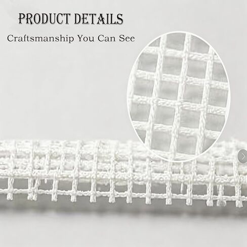 Latch Hook Canvas， Blank Rug Hooking Mesh Canvas for Hand-Woven Tapestries and Rugs (White, 50 x 150 cm) in Kuwait
