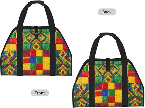 Woven Pattern Firewood Carrier Bag-Heavy Duty Canvas Log Tote, Waterproof Wood Hauler With Padded Handles in Kuwait