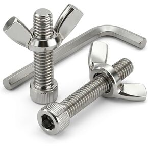 FXPay Bat Pins for Pottery Wheel – 2 Pack 1/4" x 1" Stainless Steel, Universal Fit, Secure No Wobble, Rustproof, Easy Hand Tighten Wing Nuts, Fits Amaco Shimpo Speedball Laguna Brent Skutt in Saudi Arabia