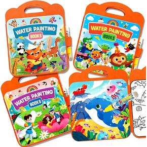 Usmfuie Water Coloring Book for Toddlers 1-3 - Mess Free Reusable Magic Reveal Montessori Painting Book with Water Pen - No Mess Paint with Water Activity for Kids Ages 2-4 in Kuwait