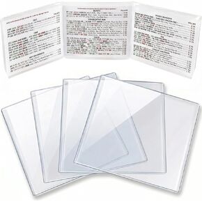 4 قطع حافظة بطاقات Mahjong شفافة - حجم كبير 2026 Mah Jongg Cards Cover، يناسب NMJL بطاقة أداء مطبوعة كبيرة (6 1/8 × 4 3/4 بوصة)، حافظة بلاستيكية شفافة هدايا ملحقات Mahjongg in Kuwait