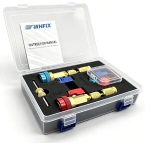 R134A Valve Core Remover Installer Tool Set, AC Schrader Valve Removal Tool.Designed for Leak-Free Replacement of Valve cores in Automotive AC Systems in Kuwait
