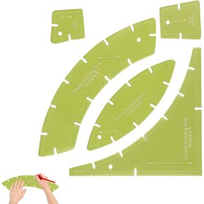 Premium Acrylic Quilting Templates -5Pcs Double Wedding Ring Quilt Templates Set - Enhanced Durability & Precision in Saudi Arabia