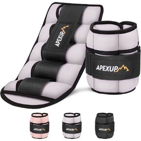 APEXUP 10 رطل/زوج من أوزان الكاحل القابلة للتعديل للنساء والرجال، أشرطة وزن الساق المعيارية لليوجا والمشي والجري والتمارين الرياضية وصالة الألعاب الرياضية in Kuwait