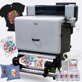 AOK DTF All in one +Including Automatic Powder Shaking Machine Dual i3200 Print Heads A1 Size(24 Inches) DTF Printer Include Stand Ink/Film/Powder/Rip Software Bundle US Technician Support in Saudi Arabia