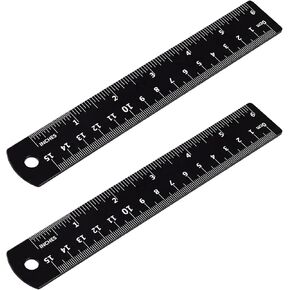 2 Pack Architectural Scale Ruler Metal Ruler 6 Inch Small Dual Scale Metric & Imperial Rulers Easy to Read Millimeter Rulers for Office School Geometry Crafting Gifts in Kuwait