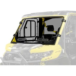 زجاج أمامي ذو فتحات تهوية كاملة مقاوم للخدش ومتوافق مع موديلات 2016–2025 Can-Am Defender HD5 HD7 HD8 HD9 HD10 HD11 وMAX | زجاج أمامي مطلي بالبولي كربونات in Kuwait