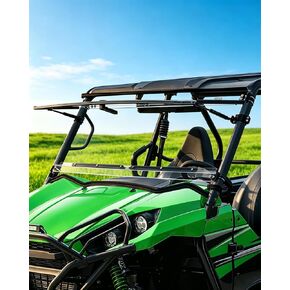 StarknightMT Teryx الزجاج الأمامي المقاوم للخدش متوافق مع 2016+ Kawasaki Teryx 800 2/4 مقاعد 2021+ Teryx S/S 4 ملحقات مقاومة للماء نافذة أمامية شفافة تستخدم مع السقف in Kuwait