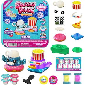 Snackipoos 2‑Pack – DIY Squishy Making Kit for Kids 5 Years and Up, Make 2 Collectible Squishies, Reusable Mould & Accessories, Surprise Squishy Toy Set, Series 1 in Kuwait