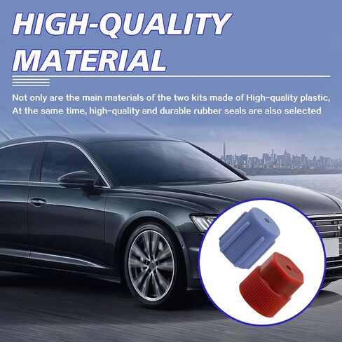 10PCS R134a Cap A/C Cap, 13mm & 16mm Air Conditioning Service AC System Charging Port Caps, Use for Car Air-conditioning Replacement and Maintenance (5 Red High & 5 Blue Low) in Kuwait