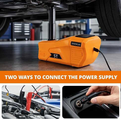 Electric Car Jack Kit 5 Ton 12V Floor Jack Portable Hydraulic Car Jack with Impact Wrench and Tire Inflator Pump for SUV Sedans Tire Change with LED Light, Lifting Height 4.7 to 18 Inch in Kuwait
